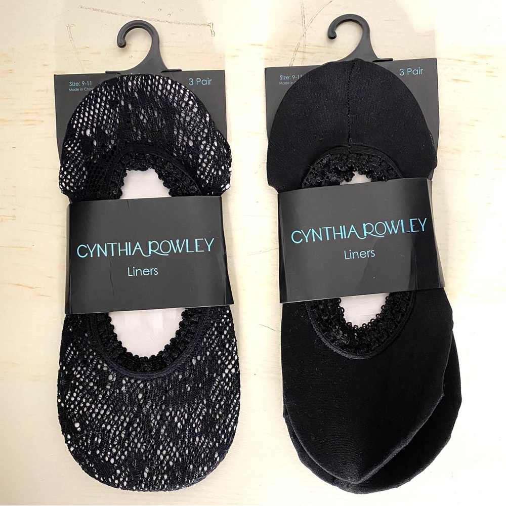Cynthia Rowley Black Liner Socks